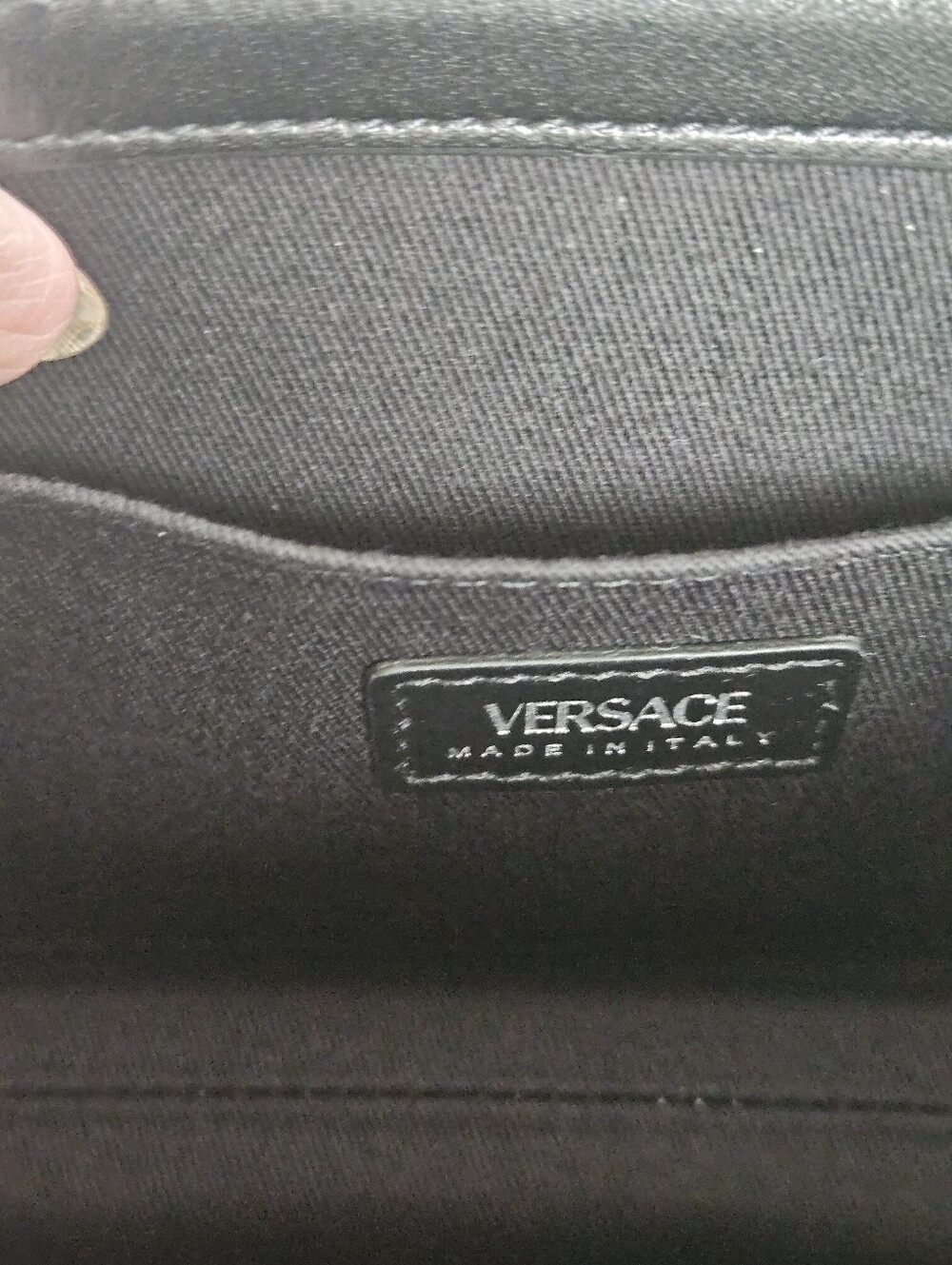 NWT💎💎Versace Black Tweed And Leather Shoulder Bag - Picture 9 of 11